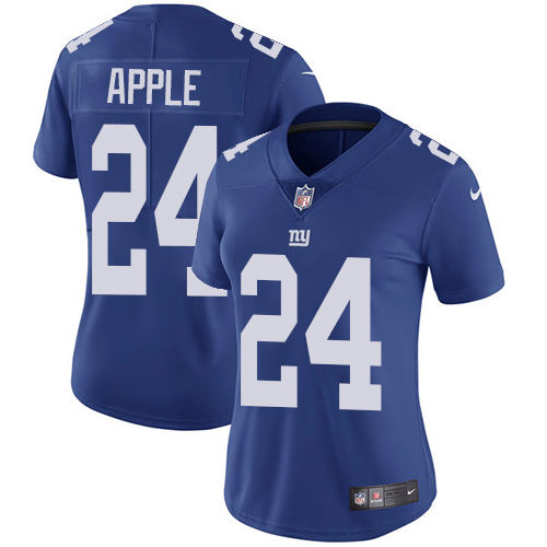 Nike Giants #24 Eli Apple Royal Blue Team Color Women's Stitched NFL Vapor Untouchable Limited Jersey